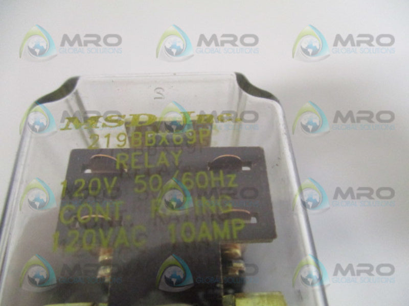 MSD 219BBX69P RELAY 120V NSMP