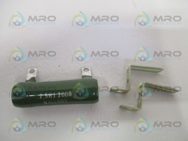 MALLORY 2.5HJ-2000 FIXED RESISTOR 2000 OHMS NSMP