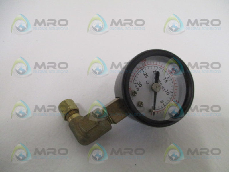 VIDEOJET 30inHg-0 76cmHg-0 VACUUM PRESSURE GAUGE UNMP