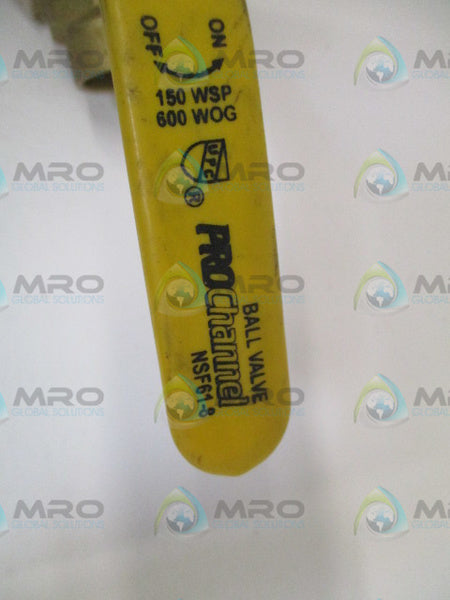 PROCHANNEL NSF61-8 BALL VALVE 3/4" 600 WOG NSNP