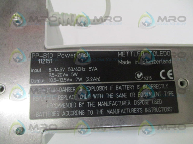 METTLER TOLEDO PP-B10 POWER PACK NSNP