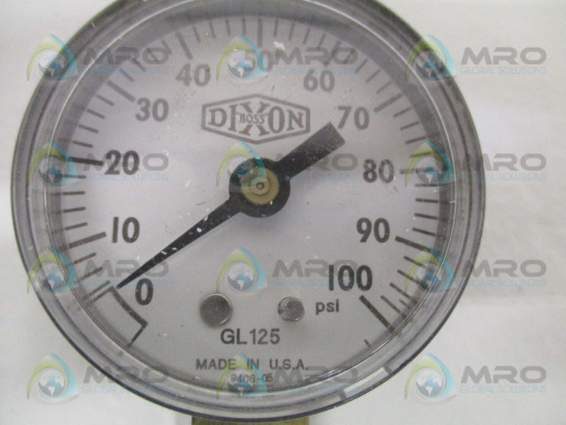 DIXON GL125 PRESSURE GAUGE 0-100 PSI  UNMP