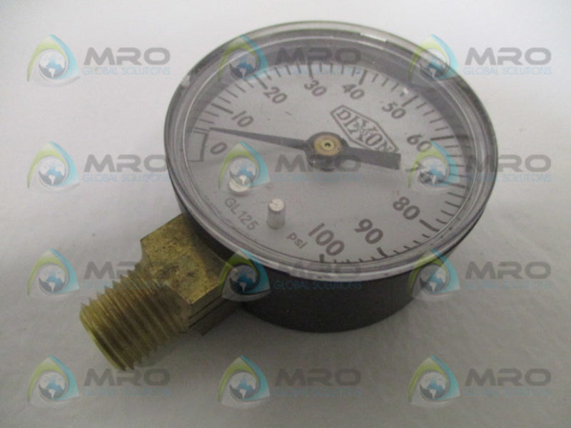DIXON GL125 PRESSURE GAUGE 0-100 PSI  UNMP
