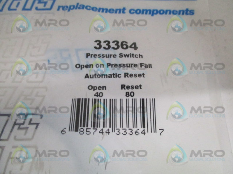 MARS 33364 PRESSURE SWITCH NSMP