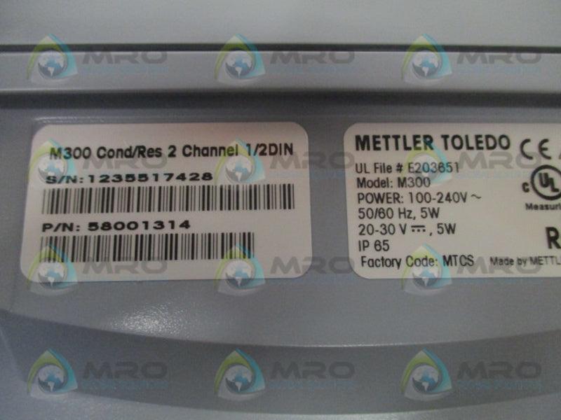 METTLER-TOLEDO THORNTON 58001314 M300 TRANSMITTER  NSMP