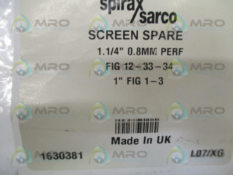 SPIRAX SARCO 1630381 SCREEN SPARE  NSMP