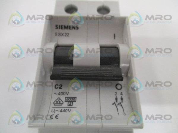 SIEMENS 5SX2202-7 CIRCUIT BREAKER 2A UNMP