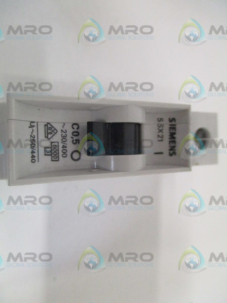 SIEMENS 5SX2105-7 CIRCUIT BREAKER 0.5A UNMP