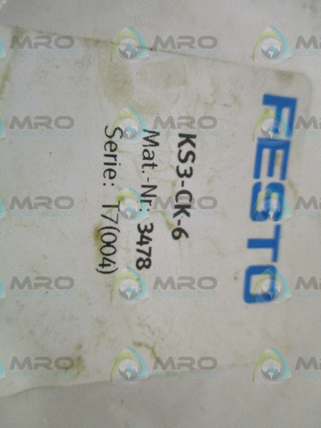 FESTO KS3-CK-6 QUICK COUPLING LUG  NSMP