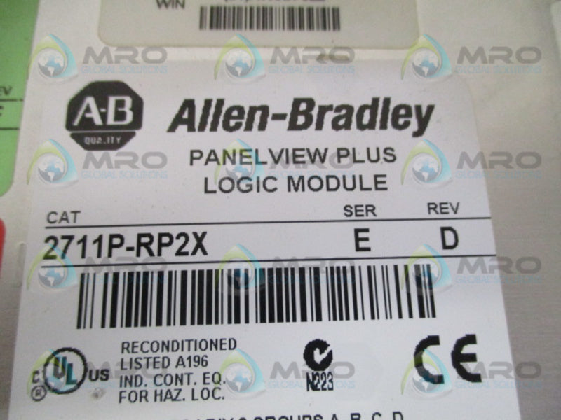ALLEN BRADLEY PANELVIEW PLUS 2711P-RP2X SER. E REMAN