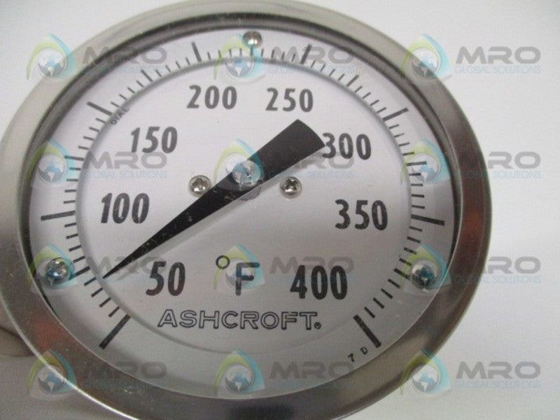 ASHCROFT 30EI60R025-50/400F BIMETAL THERMOMETER 2-1/2  NSMP