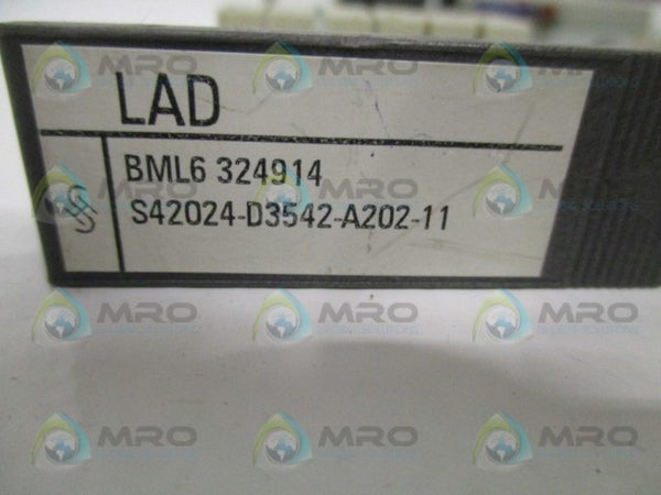 SIEMENS S42024-D3542-A202-11 LAD PROCESS CONTROL BOARD UNMP