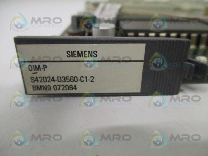 SIEMENS S42024-D3560-C1-2 OIM-P PROCESS CONTROL BOARD UNMP