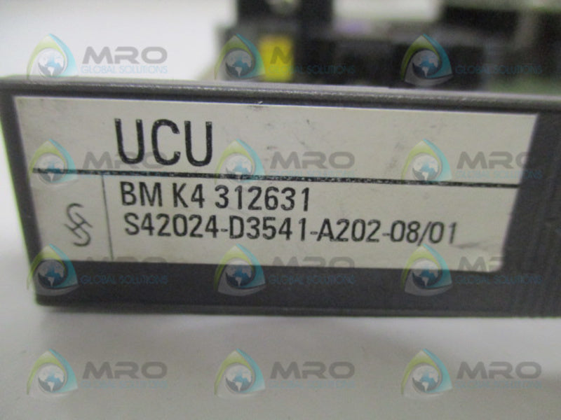 SIEMENS S42024-D3541-A202-08/01 UCU PROCESS CONTROL BOARD UNMP