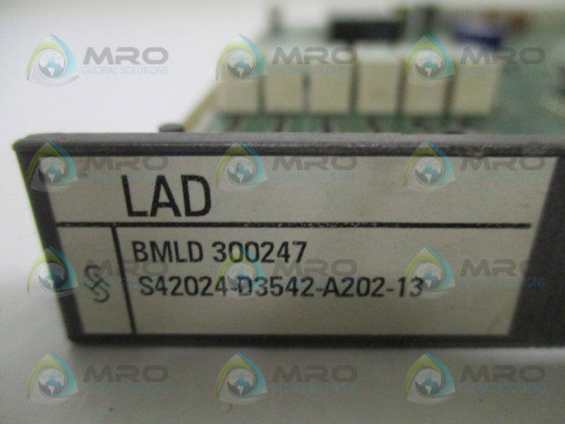 SIEMENS S42024-D3542-A202-13 LAD PROCESS CONTROL BOARD UNMP