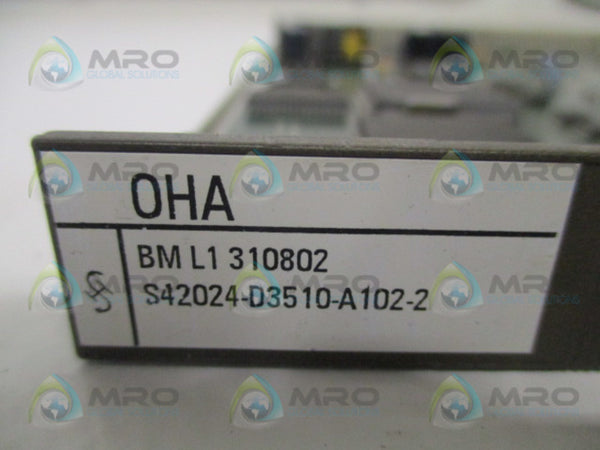 SIEMENS S42024-D3510-A102-2 OHA PROCESS CONTROL BOARD UNMP