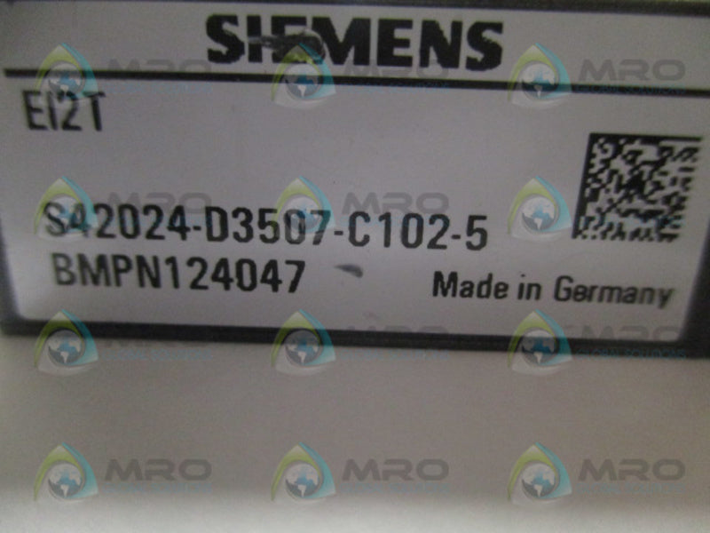 SIEMENS S42024-D3507-C102-5 EI2T PROCESS CONTROL BOARD UNMP