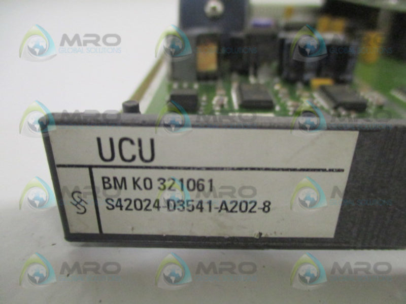 SIEMENS S42024-D3541-A202-8 UCU PROCESS CONTROL BOARD UNMP