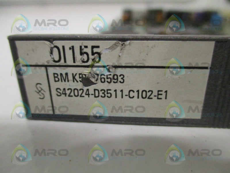 SIEMENS S42024-D3511-C102-E1 OI155 PROCESS CONTROL BOARD UNMP