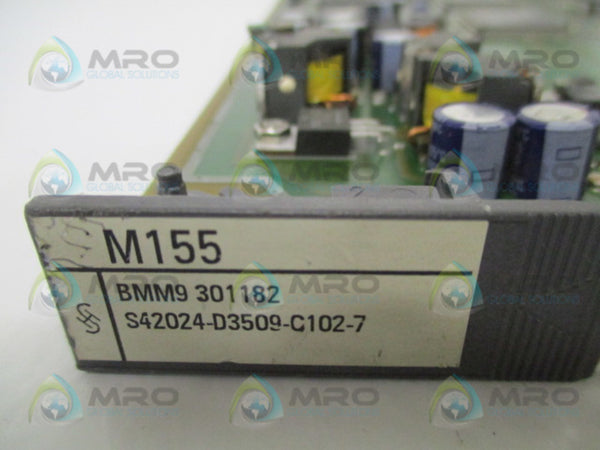 SIEMENS S42024-D3509-C102-7 M155 PROCESS CONTROL BOARD  UNMP