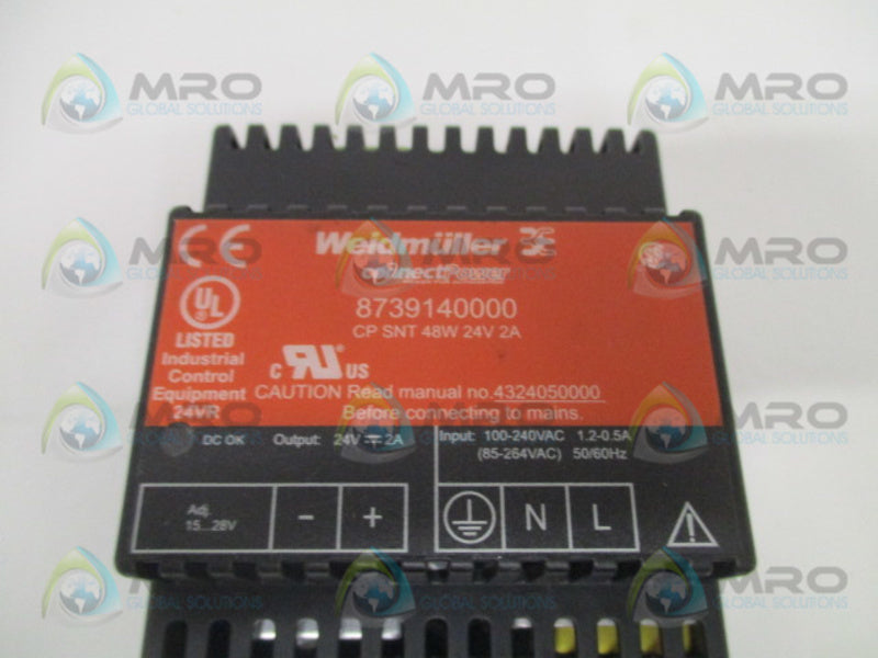 WEIDMULLER 8739140000 POWER SUPPLY 24V UNMP