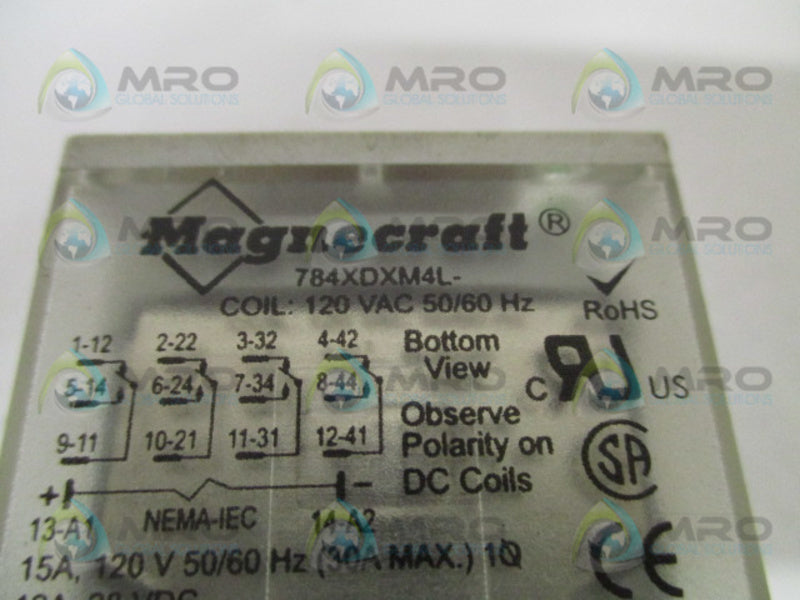 MAGNECRAFT 784XDXM4L RELAY 120VAC  UNMP