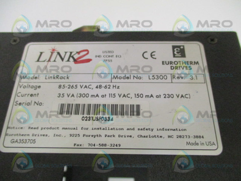 EUROTHERM DRIVES L5300 LINK RACK (AS PICTURED)  UNMP