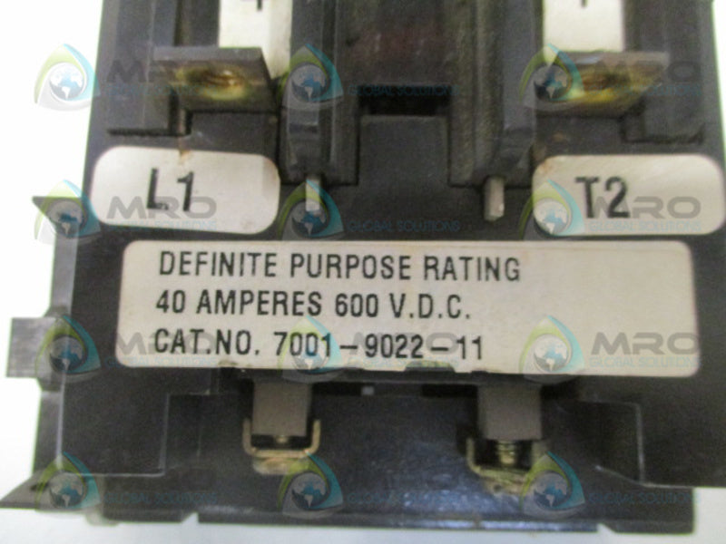 JOSLYN CLARK 7001-9022-11 CONTACTOR 110-120V UNMP