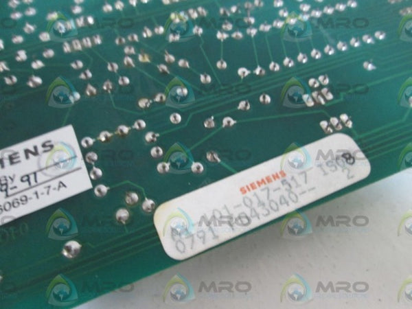 SIEMENS PC BOARD A1-101-017-517 UNMP