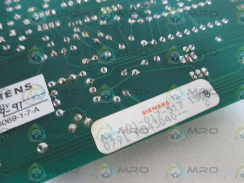SIEMENS PC BOARD A1-101-017-517 UNMP