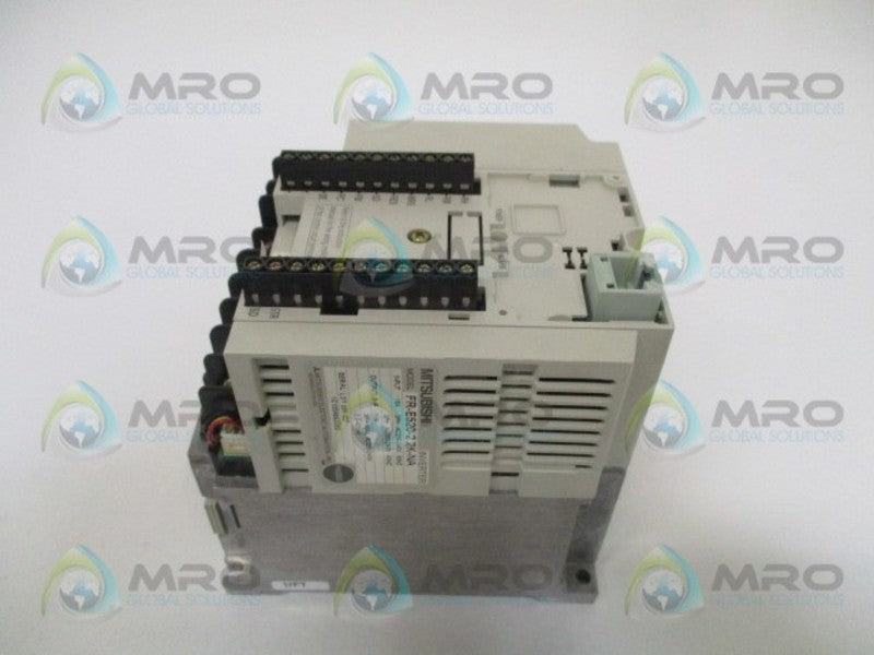 MITSUBISHI FR-E520-2.2K-NA INVERTER DRIVE 3 HP (MISSING COVER) UNMP