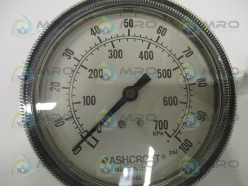 ASHCROFT 35W1001TH02BXUCZC-100#-AGN GAUGE 0-100 PSI 0-700 KPA  NSMP