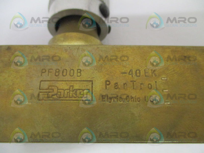 PARKER PF800B-40EK HYDRUALIC FLOW CONTROL VALVE UNMP