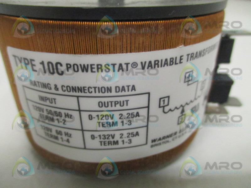 WARNER ELECTRIC 10C POWERSTAT 120V NSMP