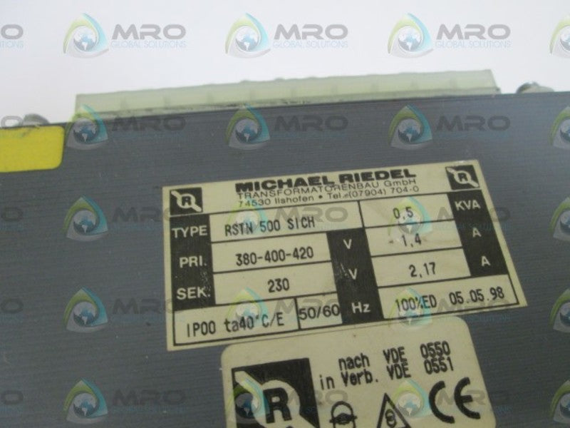 MICHAEL RIEDEL TRANSFORMER RSTN 500 SICH UNMP