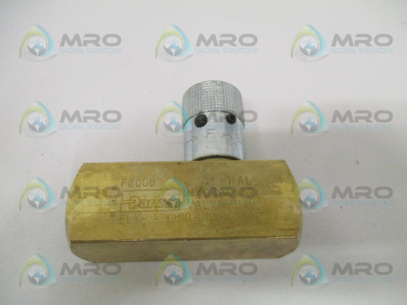 PARKER F800B-11AL HYDRUALIC FLOW CONTROL VALVE NSMP
