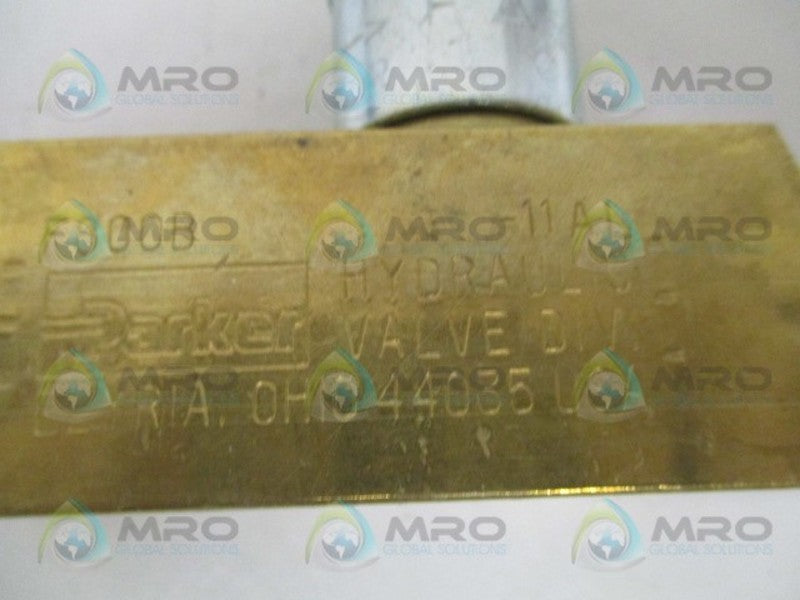 PARKER F800B-11AL HYDRUALIC FLOW CONTROL VALVE NSMP