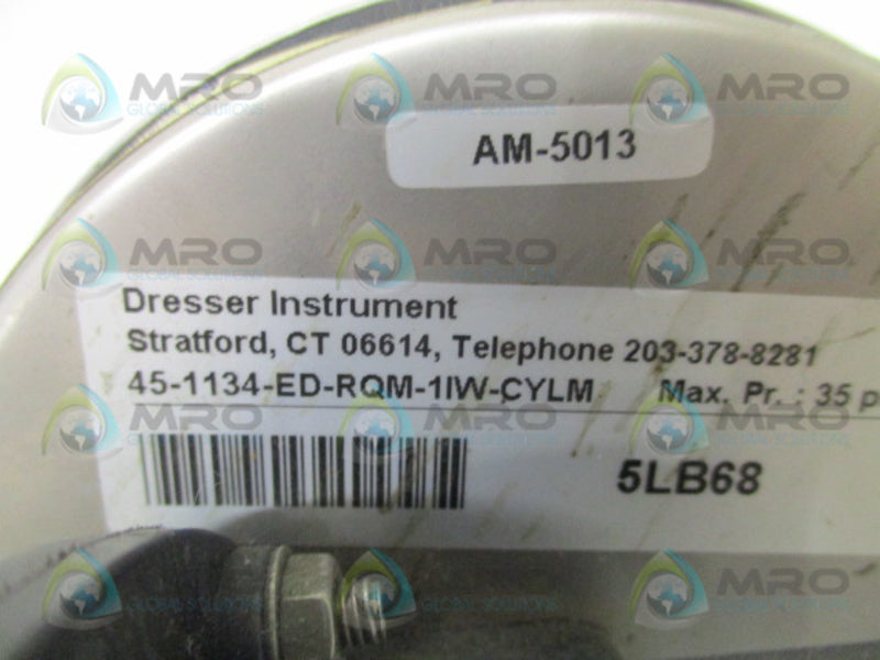 ASHCROFT 45-1134-ED-RQM-1IW-CYLM DIFFERENTIAL PRESSURE GAUGE 0-1" WC  UNMP