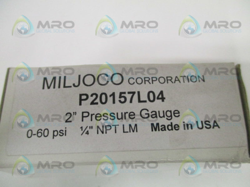 MILJOCO P20157L04 PRESSURE GAUGE 0-60 PSI NSMP