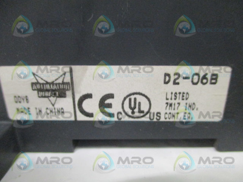 AUTOMATION DIRECT D2-06B 6 SLOT RACK CHASSIS  UNMP