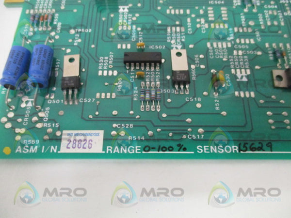 IRD MECHANALYSIS RP28826-02 BOARD RANGE 0-100% SENSOR 15629 NSNP