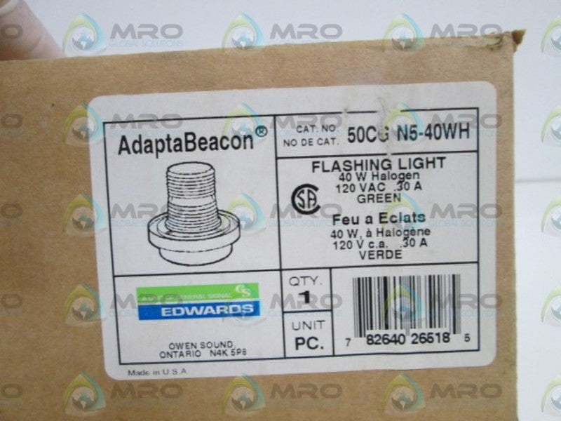 EDWARDS FLASHING LIGHT (GREEN) 50CG-N5-40WH  NSMP