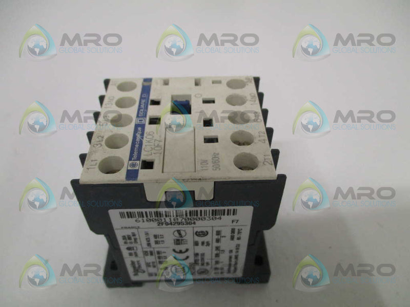 TELEMECANIQUE LC1K0610F7 CONTACTOR 110V UNMP