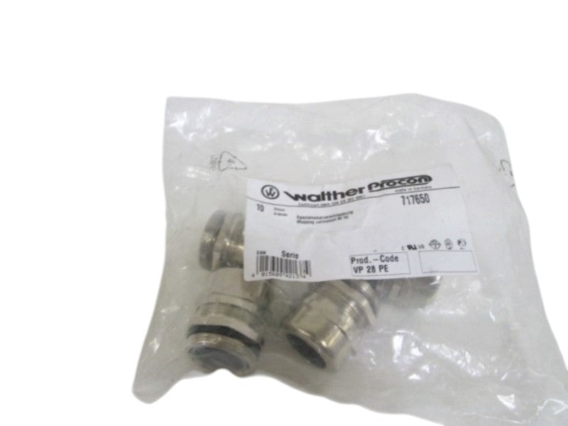 LOT OF 4 WALTHER PROCON CONNECTOR 717650 NSNP IN BAG