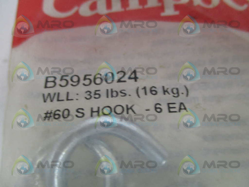 CAMPBELL B5956024 HOOK (PKG OF 6)  NSMP
