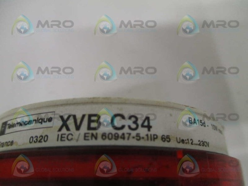 TELEMECANIQUE XVBC34 RED STACK LIGHT (NO BULB)  UNMP