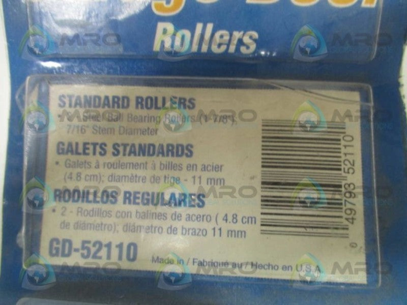 PRIME-LINE GD-52110 STANDARD ROLLERS 1-7/8" (PKG OF 2) NSMP