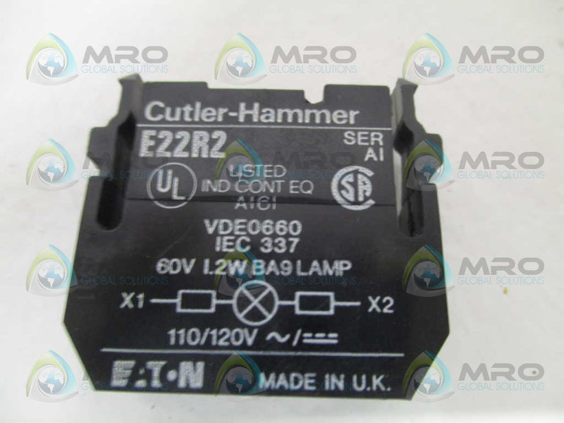 CUTLER HAMMER E22R2 LIGHT MODULE  UNMP