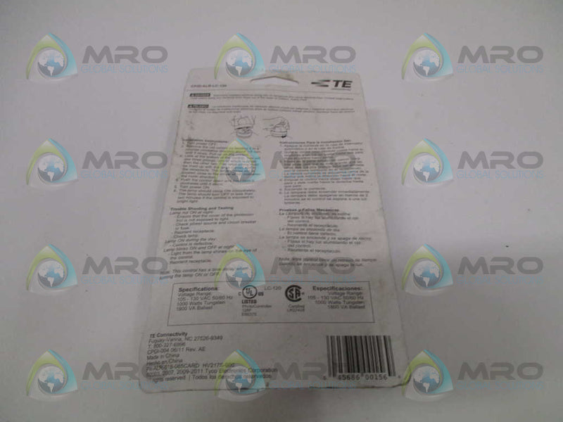 TE CONNECTIVITY CPGI-ALR-LC-120 ALR LIGHT CONTROL NSMP