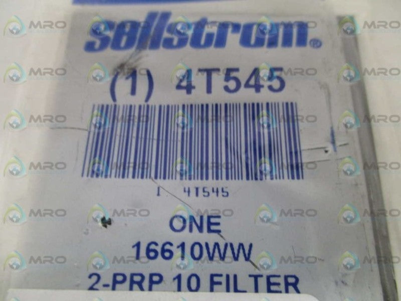 SELLSTROM 16610WW 4T545 BLACK FILTER PLATE  NSMP
